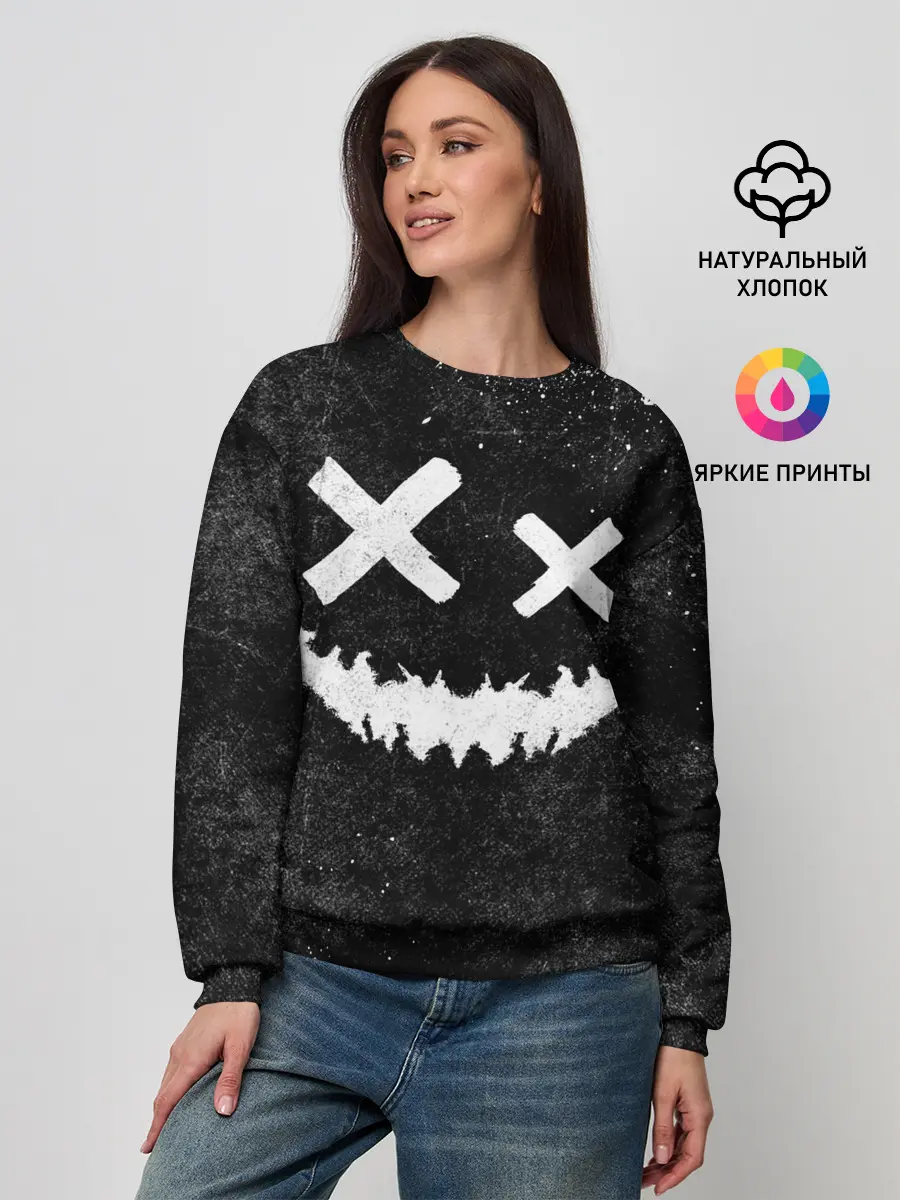 Женский свитшот / BW Emoji