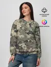 Женский свитшот / Эмодзи камуфляж