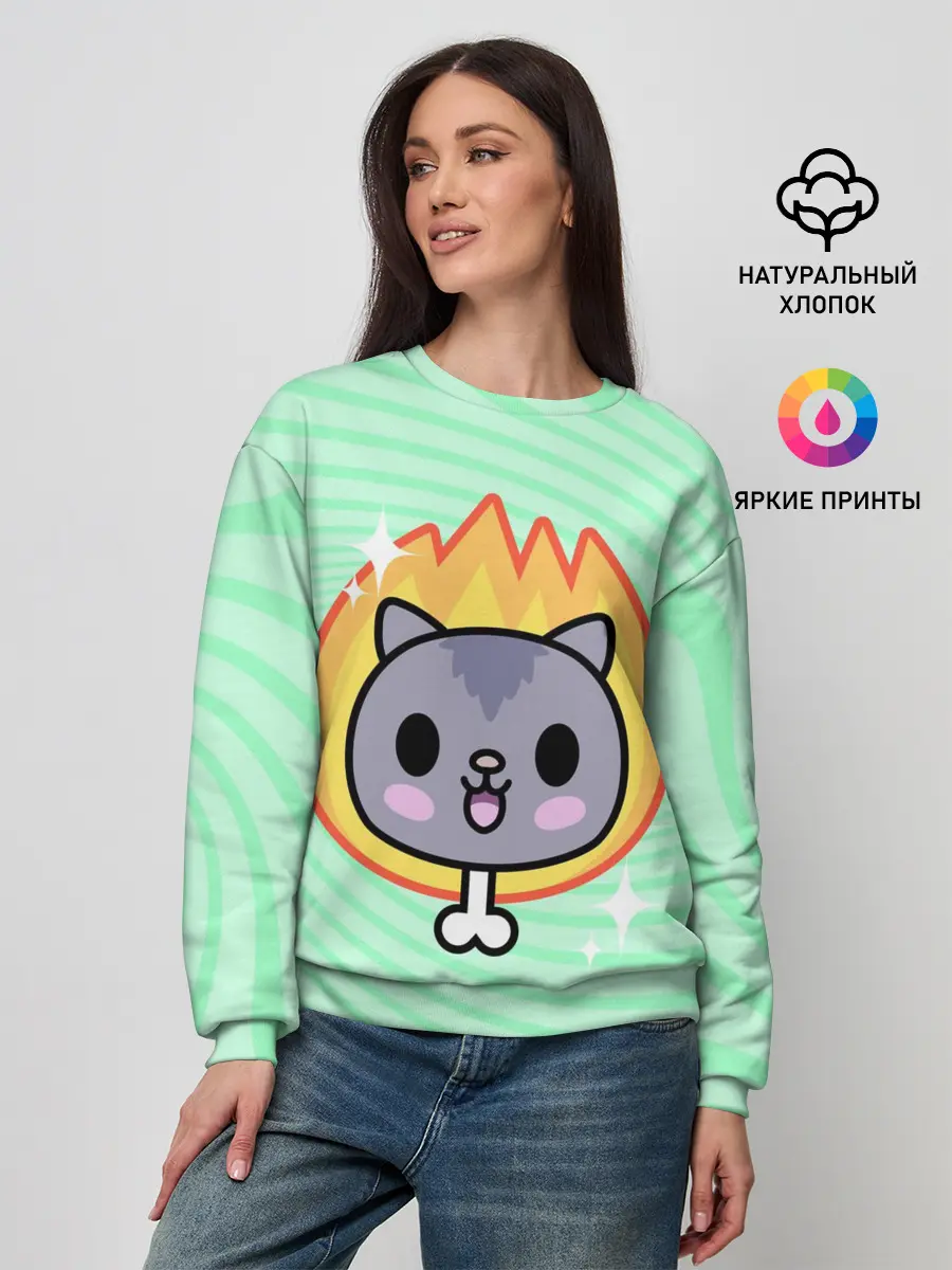 Женский свитшот / Toca Boca Cat