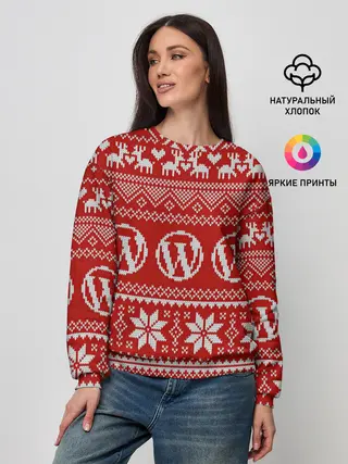 Женский свитшот / Вязаный рисунок