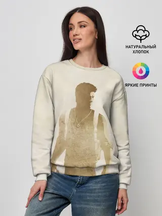 Женский свитшот / Силуэт Нейта Дрейка Uncharted