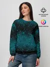 Женский свитшот / Черно-синие блестки
