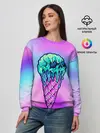 Женский свитшот / Мороженое | Ice Scream | Череп