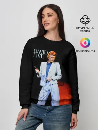 Женский свитшот / David Live - David Bowie