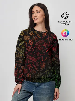 Женский свитшот / Ниндзя Черепашки | Иконки