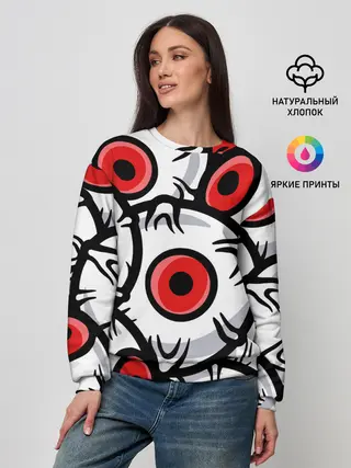 Женский свитшот / ГЛАЗА ЗЛОДЕЯ | RED EYES