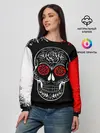 Женский свитшот / Red White Skull - Череп