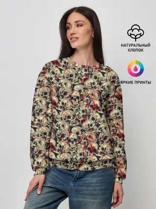 Женский свитшот / Кровавые Черепа