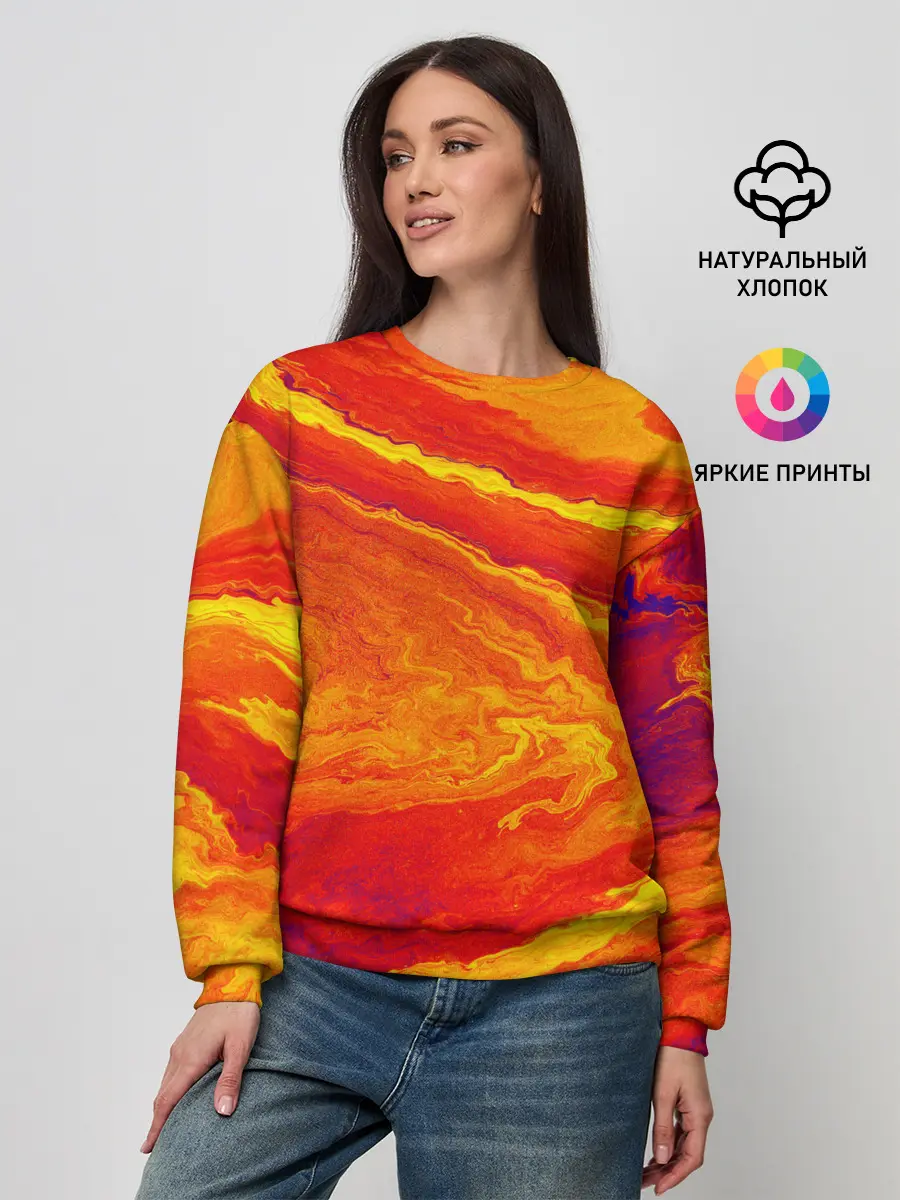 Женский свитшот / ПЯТНО ЮПИТЕРА | ОРАНЖЕВЫЙ ГРАНЖ