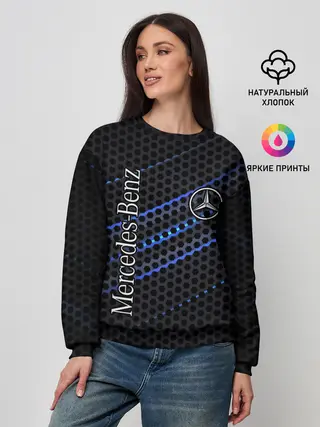 Женский свитшот / MERCEDES LOGO NEON