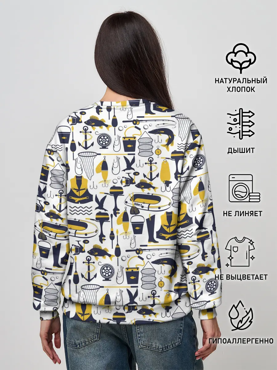 Женский свитшот / Рыбалка