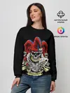 Женский свитшот / КиШ ЧЕРЕП В КОЛПАКЕ
