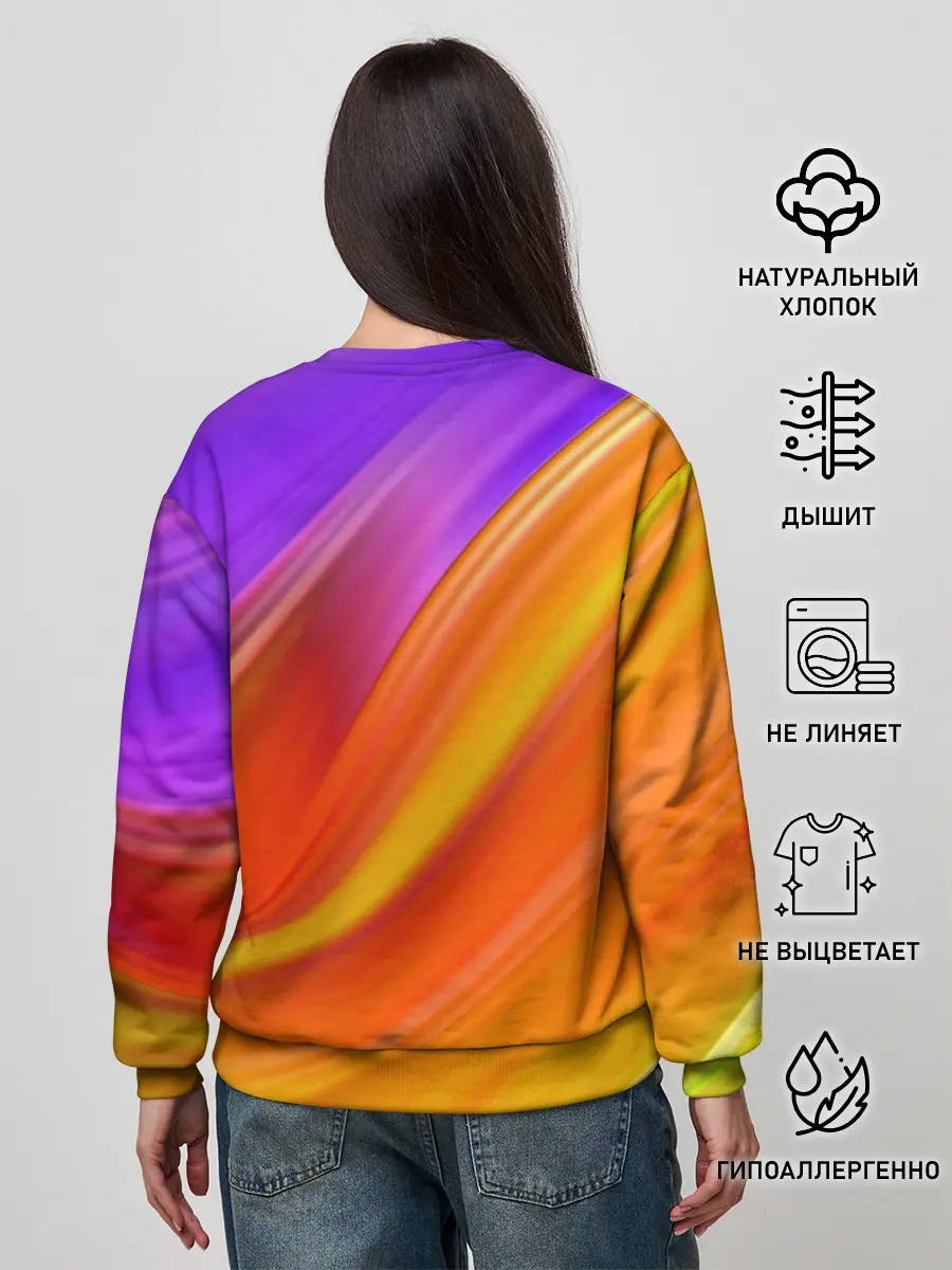 Женский свитшот / Единорог | Unicorn | Rainbow