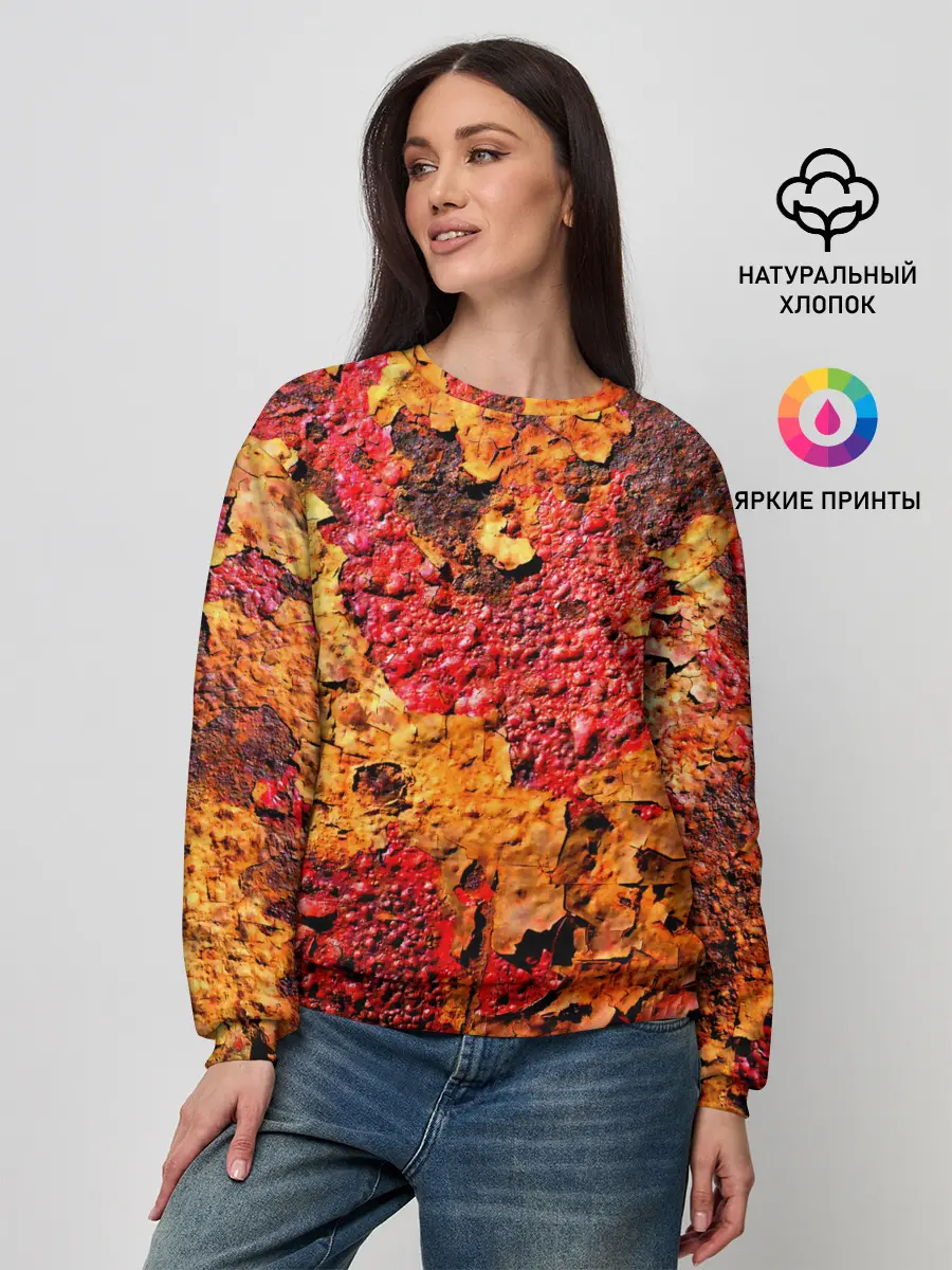 Женский свитшот / Живопись коррозии металла