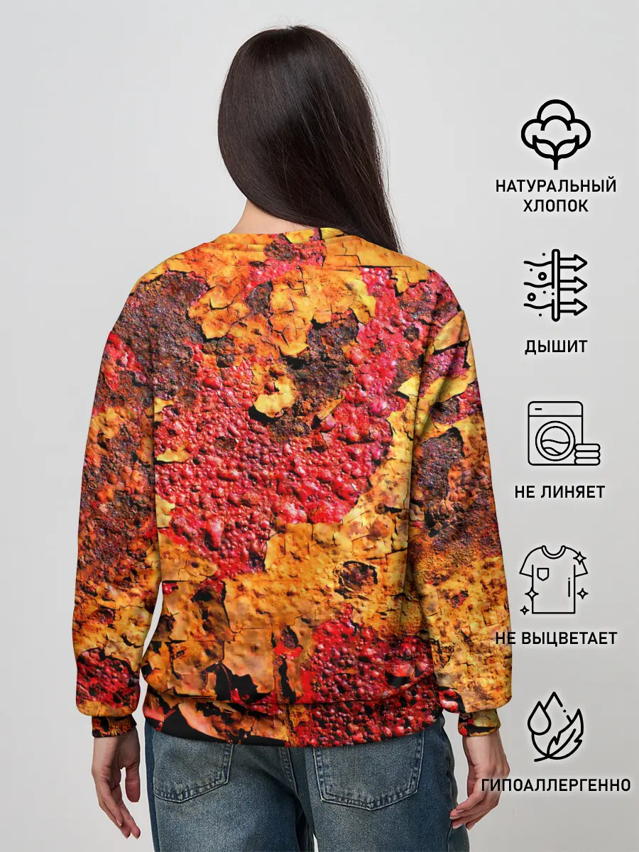 Женский свитшот / Живопись коррозии металла