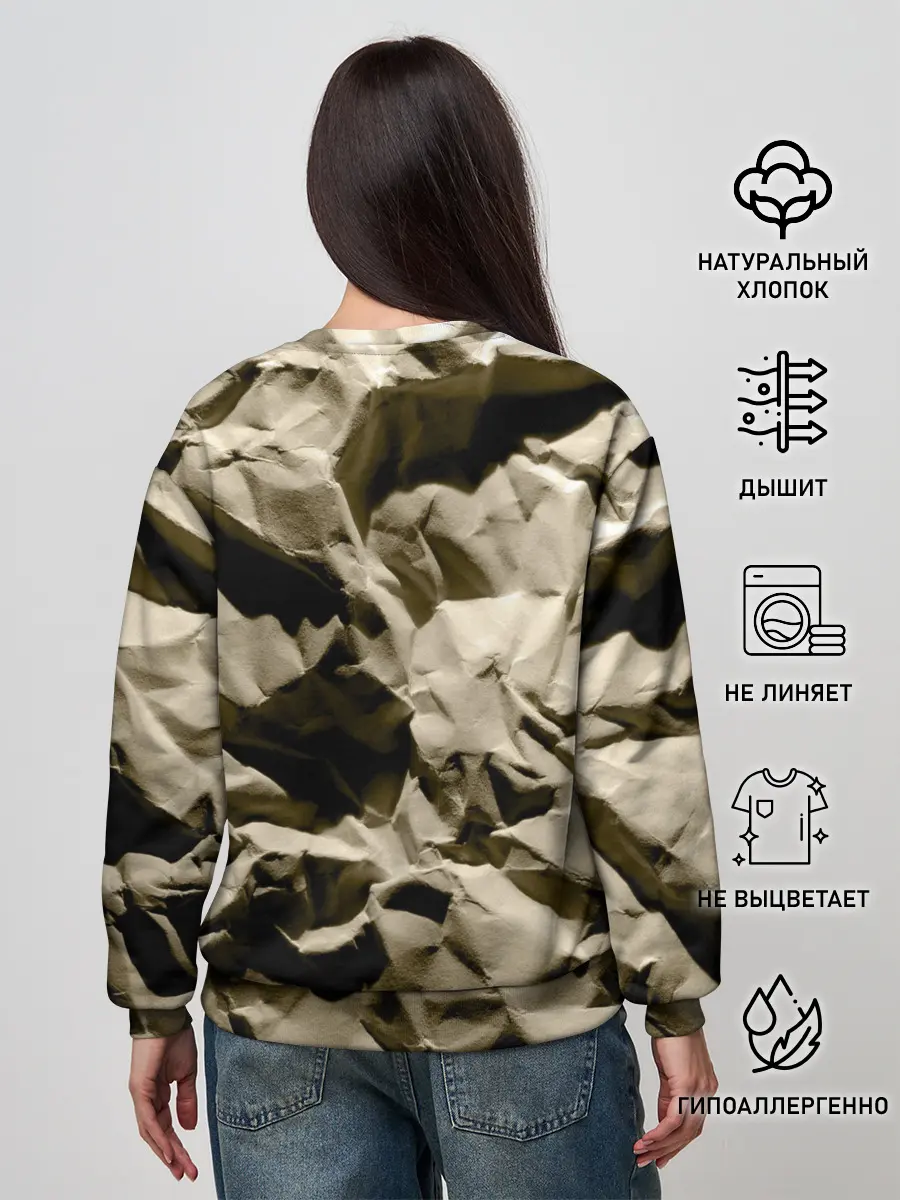 Женский свитшот / Мягкая мятая бумага