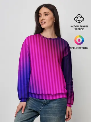 Женский свитшот / Фиолетово-малиновый градиент
