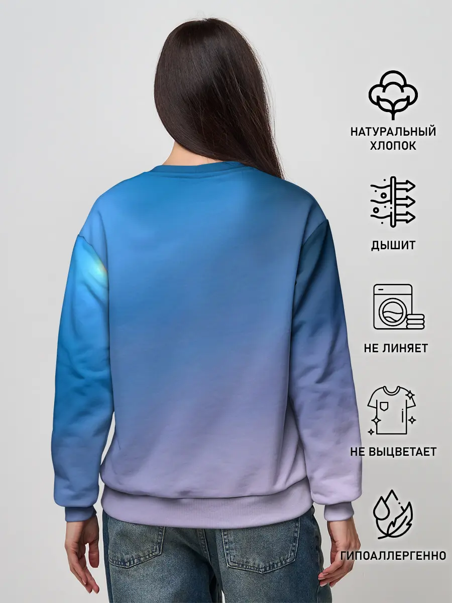 Женский свитшот / Девушка с большими глазами