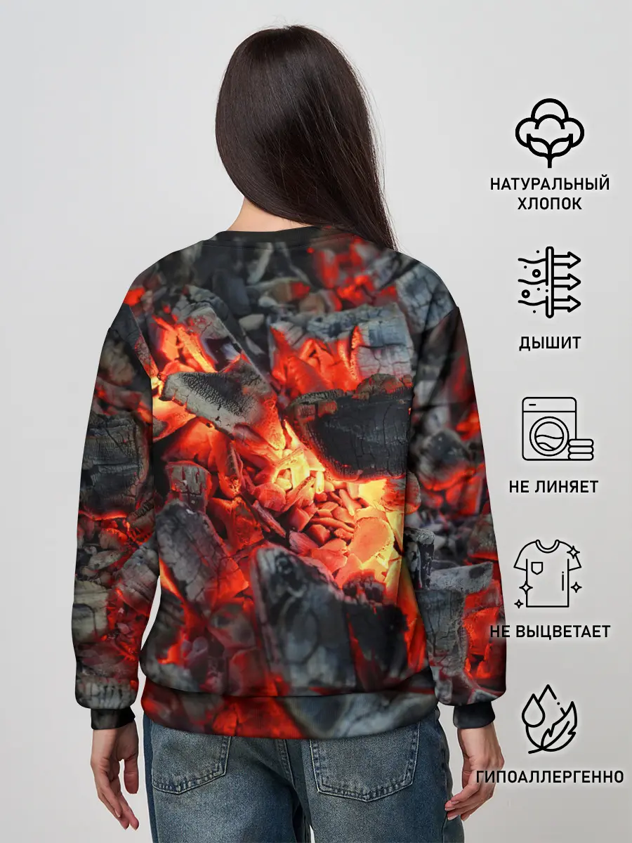 Женский свитшот / Древесные угли