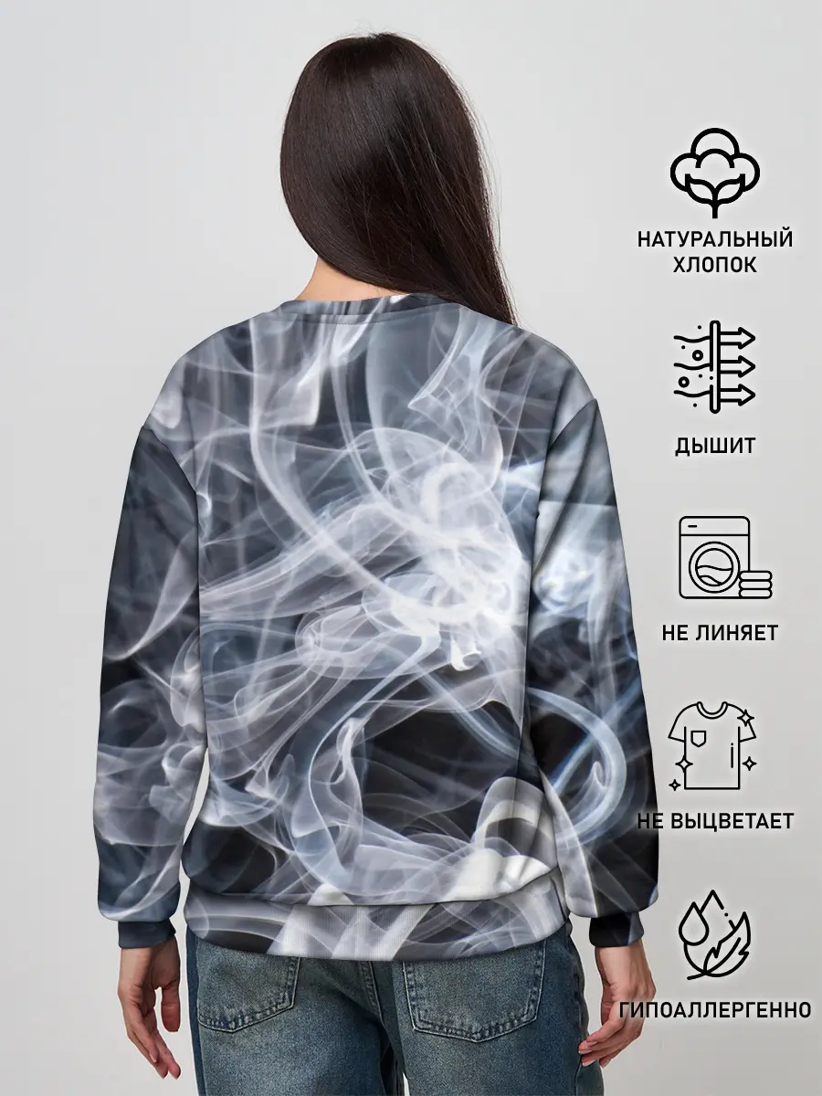 Женский свитшот / Графика дыма