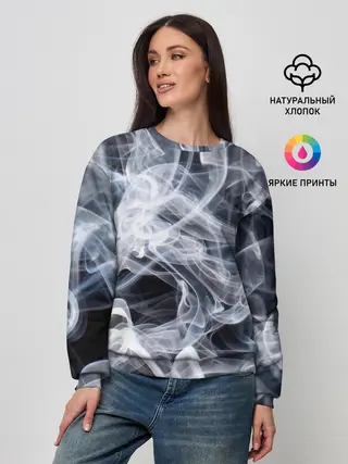 Женский свитшот / Графика дыма