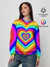 Женский свитшот / Цветные сердца | Colored hearts