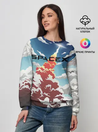 Женский свитшот / Ракета | SpaceX