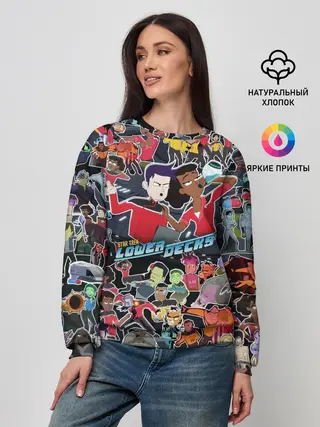 Женский свитшот / Нижние палубы стикерпак