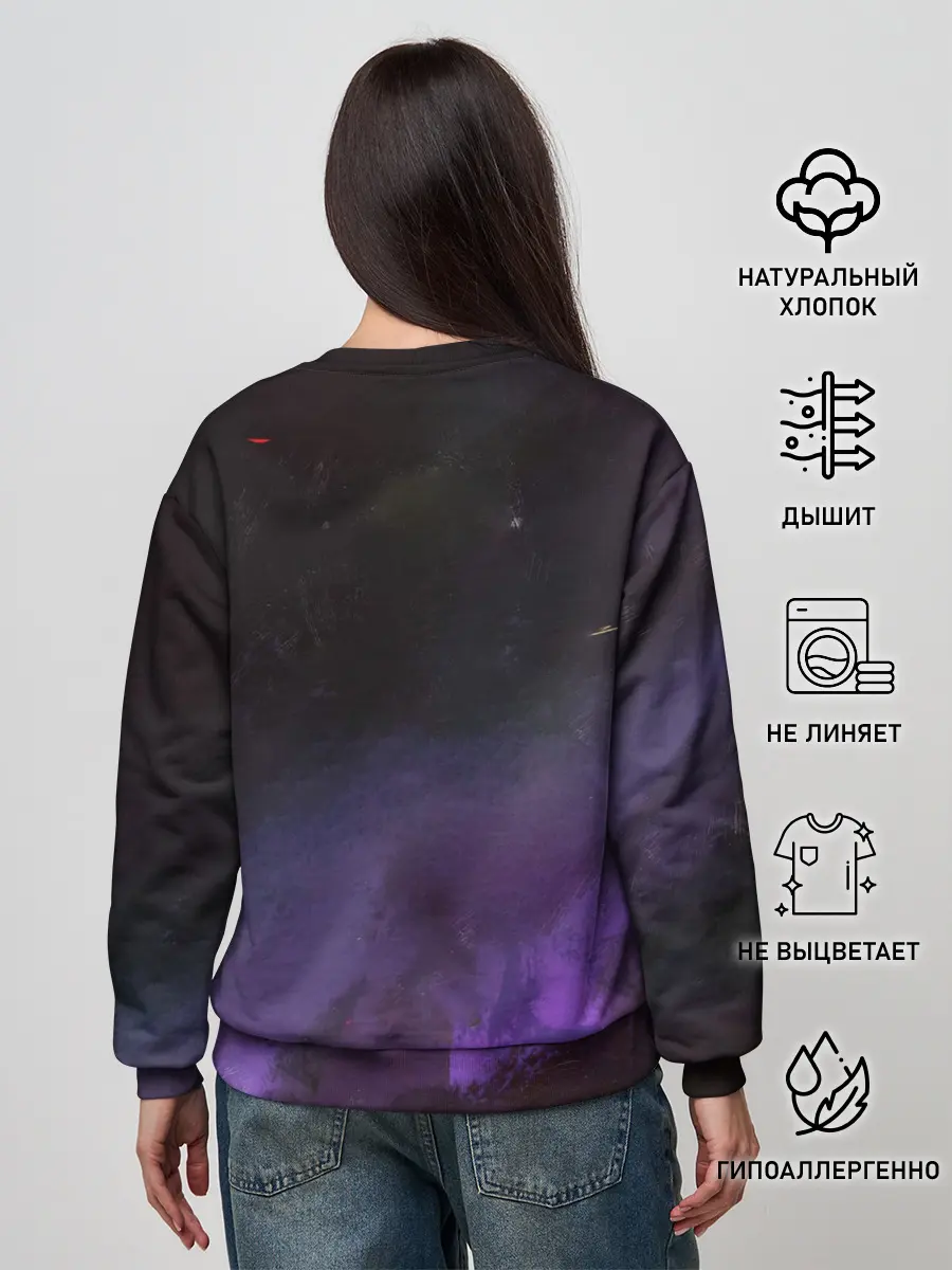 Женский свитшот / Дио Брандо Космический из ДЖО джо