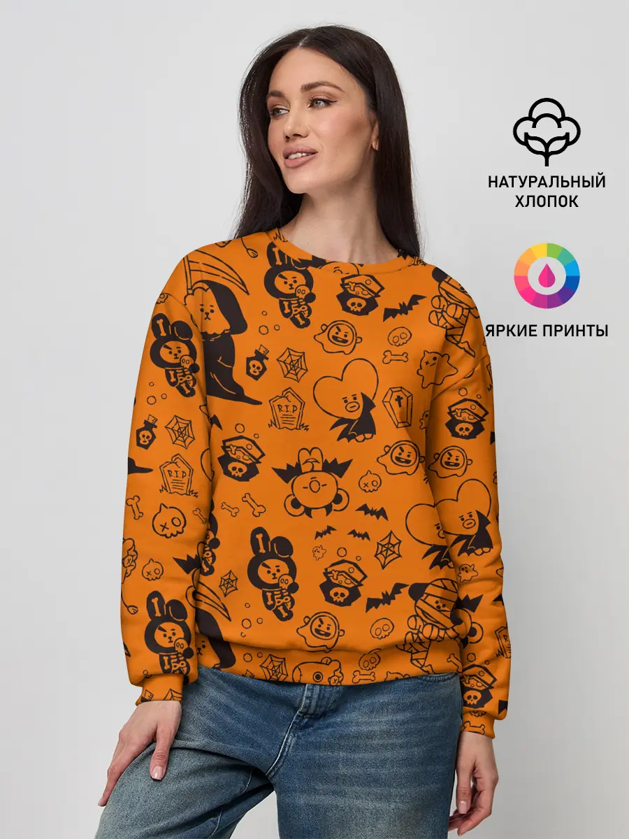 Женский свитшот / Spooky Halloween BT21 | BTS