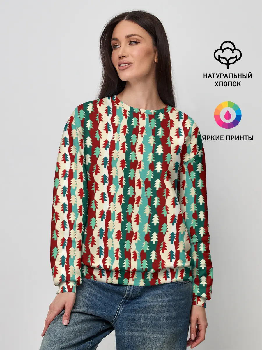 Женский свитшот / Маленькие Ёлочки