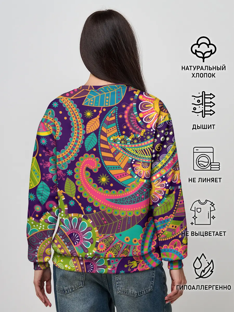 Женский свитшот / Яркий красочный узор