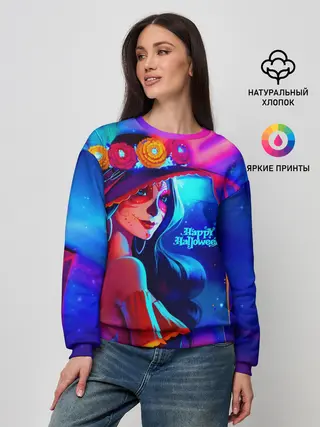 Женский свитшот / Неоновая ведьма