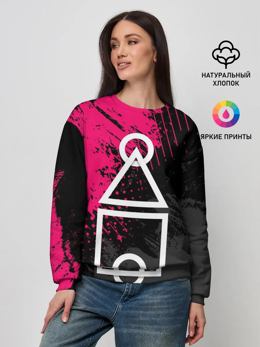 Женский свитшот / Игра в кальмара | Логотип из интро