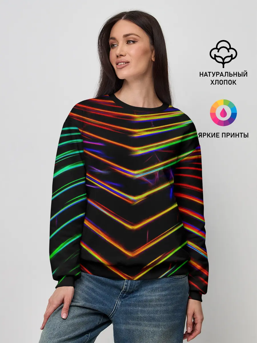 Женский свитшот / Неоновый угол