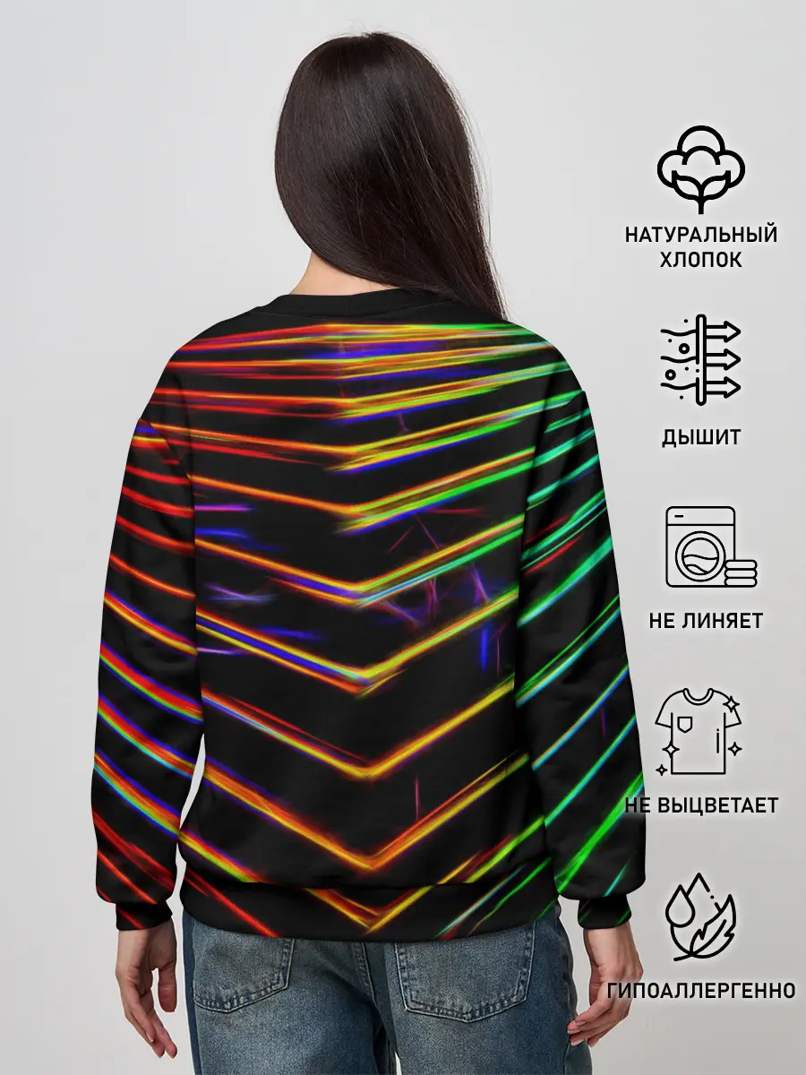 Женский свитшот / Неоновый угол