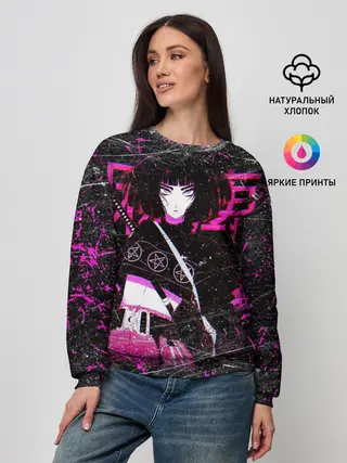 Женский свитшот / Vinne Yuna Самурай Киберпанк