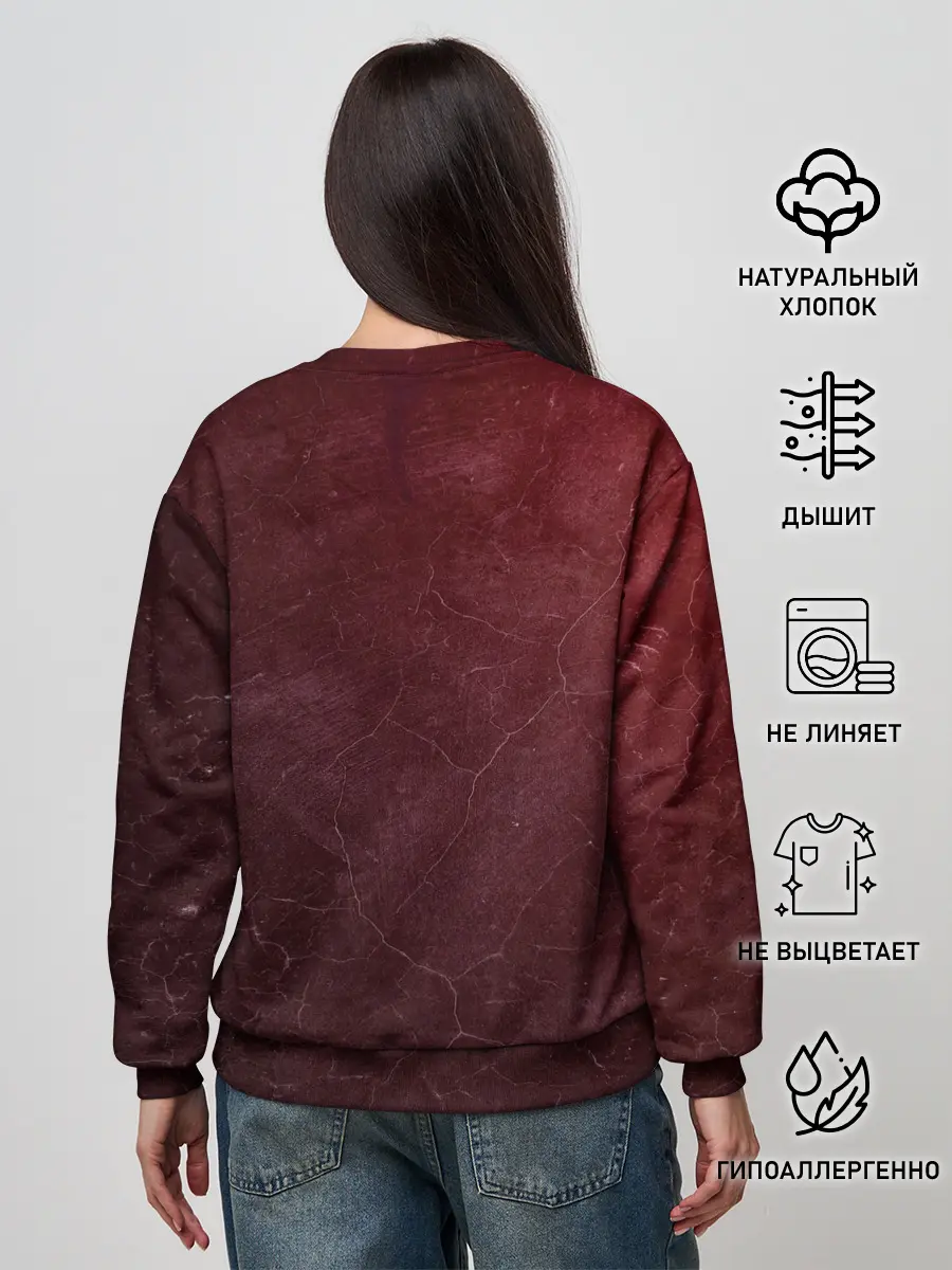 Женский свитшот / TOYOTA | RED GRUNGE