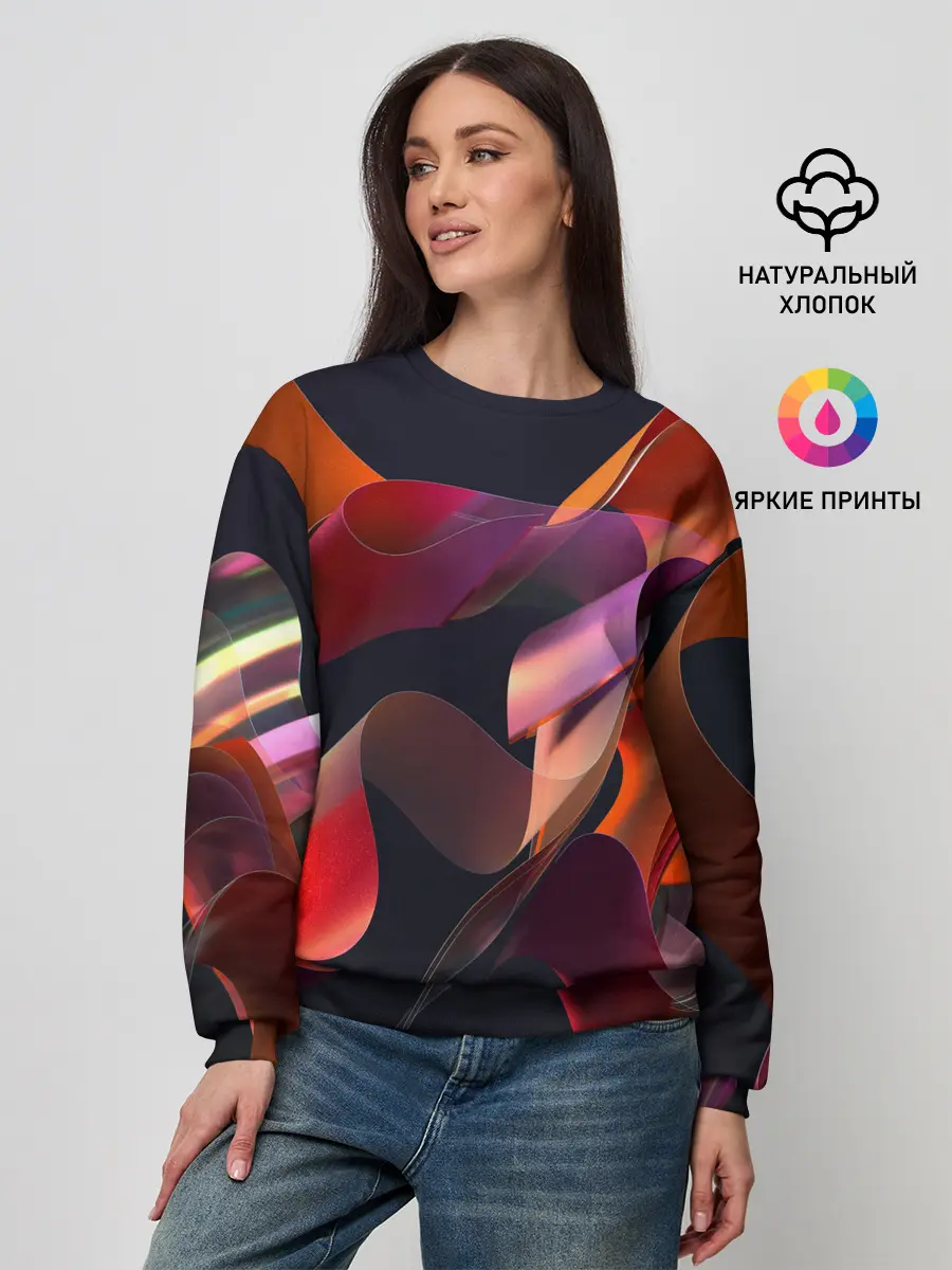 Женский свитшот / Абстрактные ленты