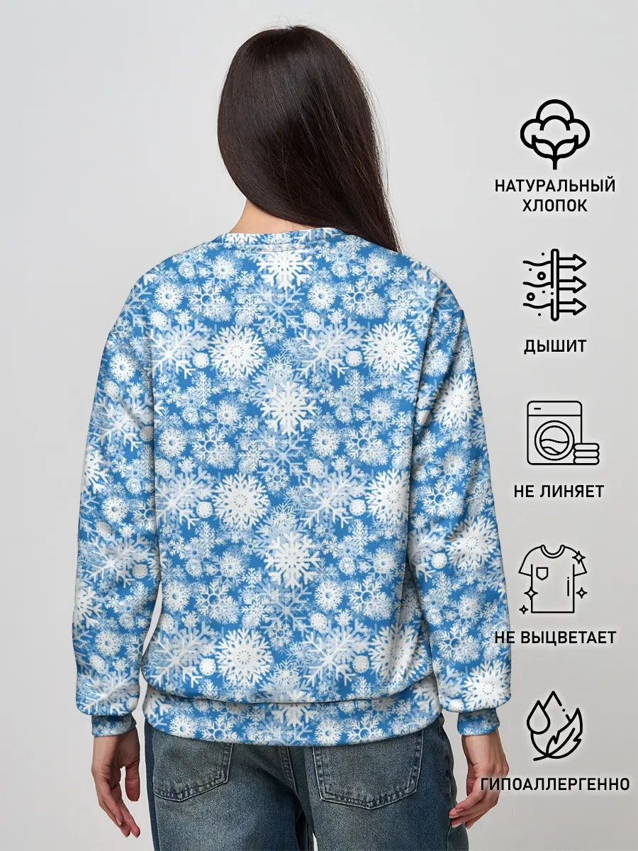 Женский свитшот / Узоры Снежных Хлопьев