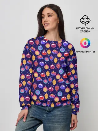 Женский свитшот / Новогодние Ёлочные Украшения