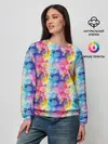 Женский свитшот / Радужные Снежные Узоры
