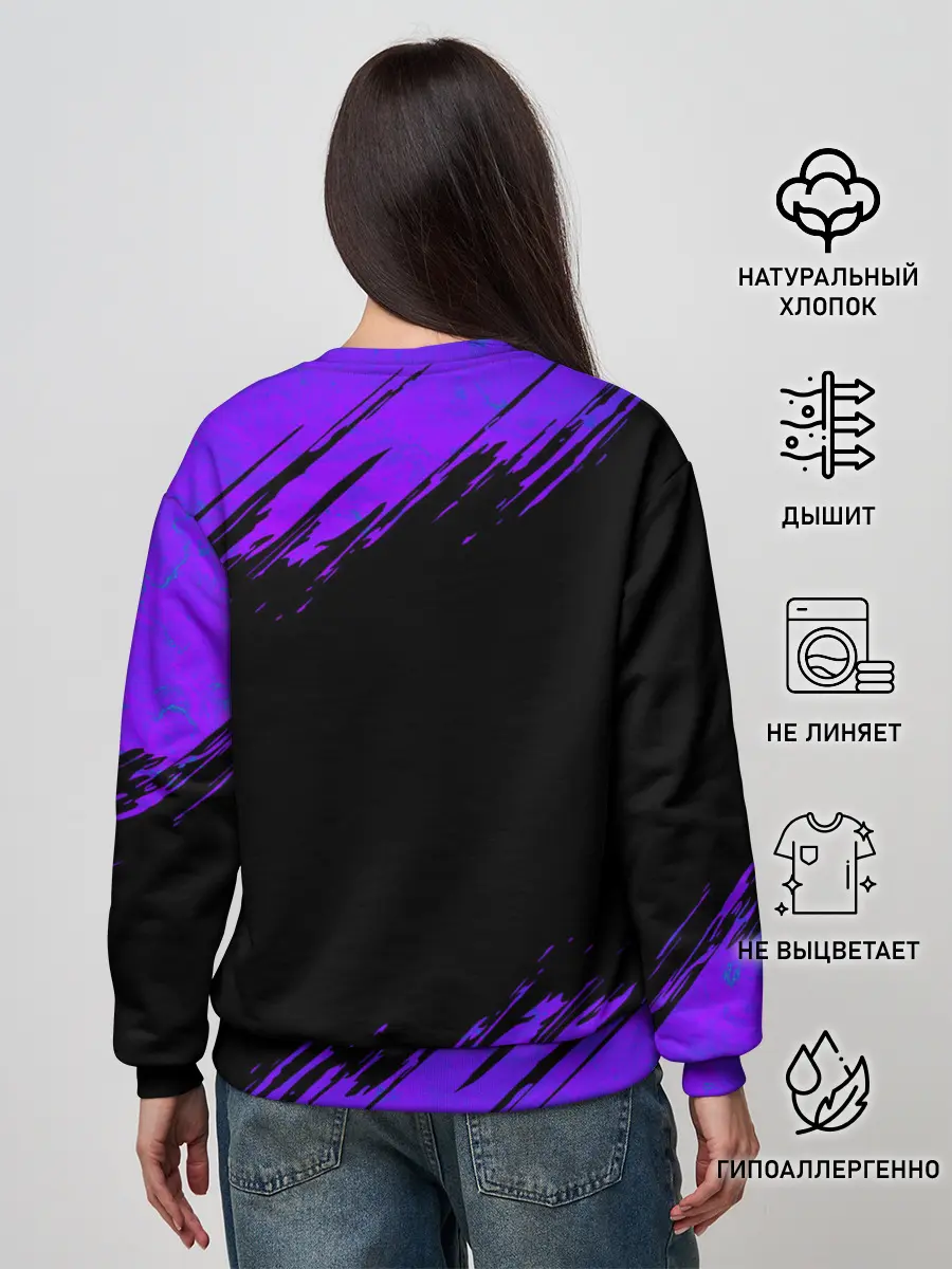 Женский свитшот / ВЕДЬМА КОЛДУЕТ НАД ТЫКВОЙ