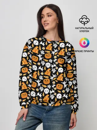 Женский свитшот / Patern Halloween 23