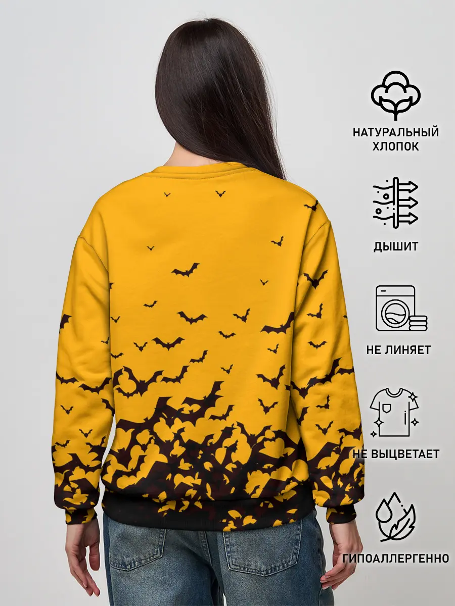 Женский свитшот / ХЕЛЛОУИНСКИЕ ЛЕТУЧИЕ МЫШИ