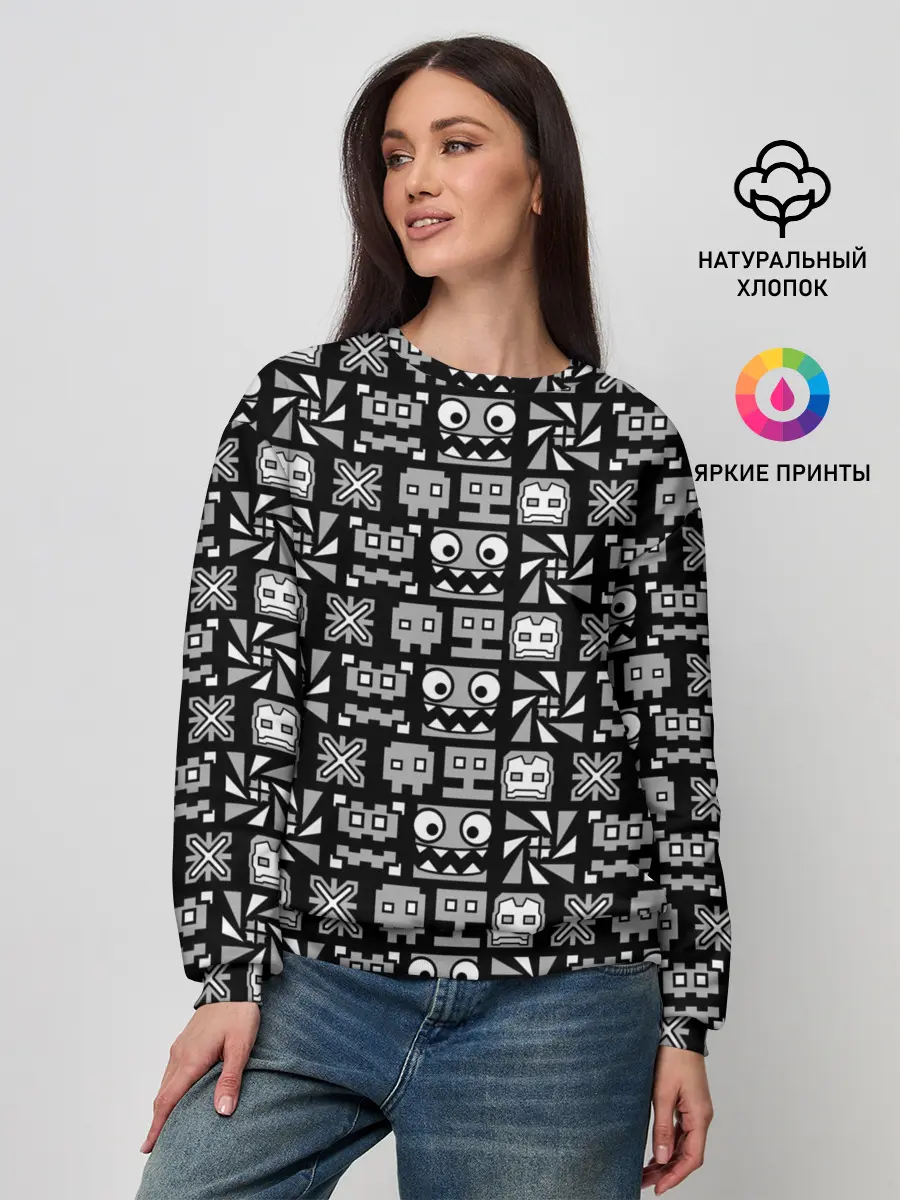 Женский свитшот / Geometry Dash | Cubes