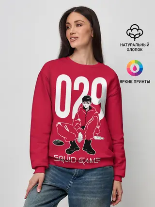 Женский свитшот / Squid game: guard 029/policeman