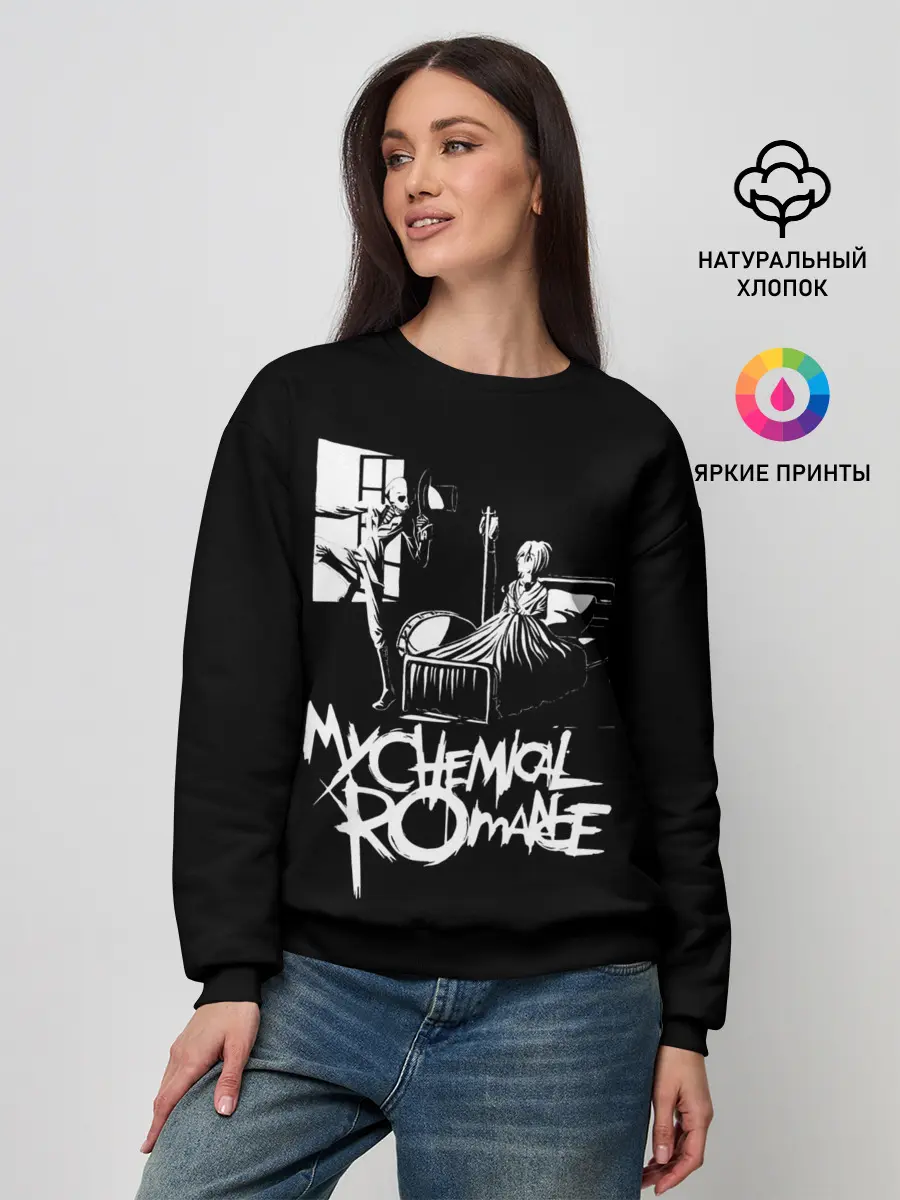 Женский свитшот / My Chemical Romance уходящий в окно