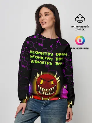 Женский свитшот / GEOMETRY DASH DEMONS / ДЕМОНЫ