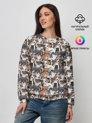 Женский свитшот / Щенки Разных Пород